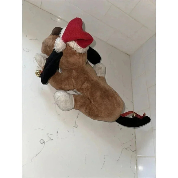 Rare Dan Dee Christmas Animated Plush Hound Dog Sings Jingle Bells And Moves - Picture 5 of 11
